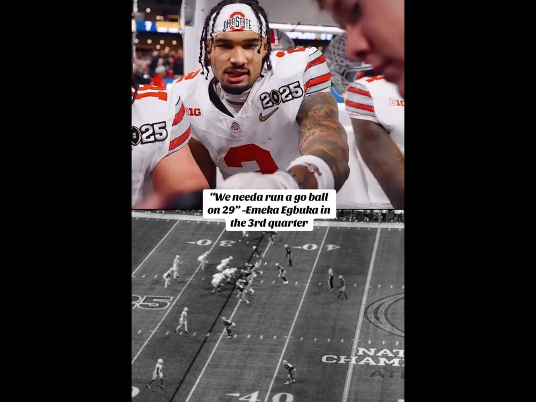 'We Need To Run a Go Ball on No. 29': Emeka Egbuka Identified the Play That Won Ohio State the National Championship