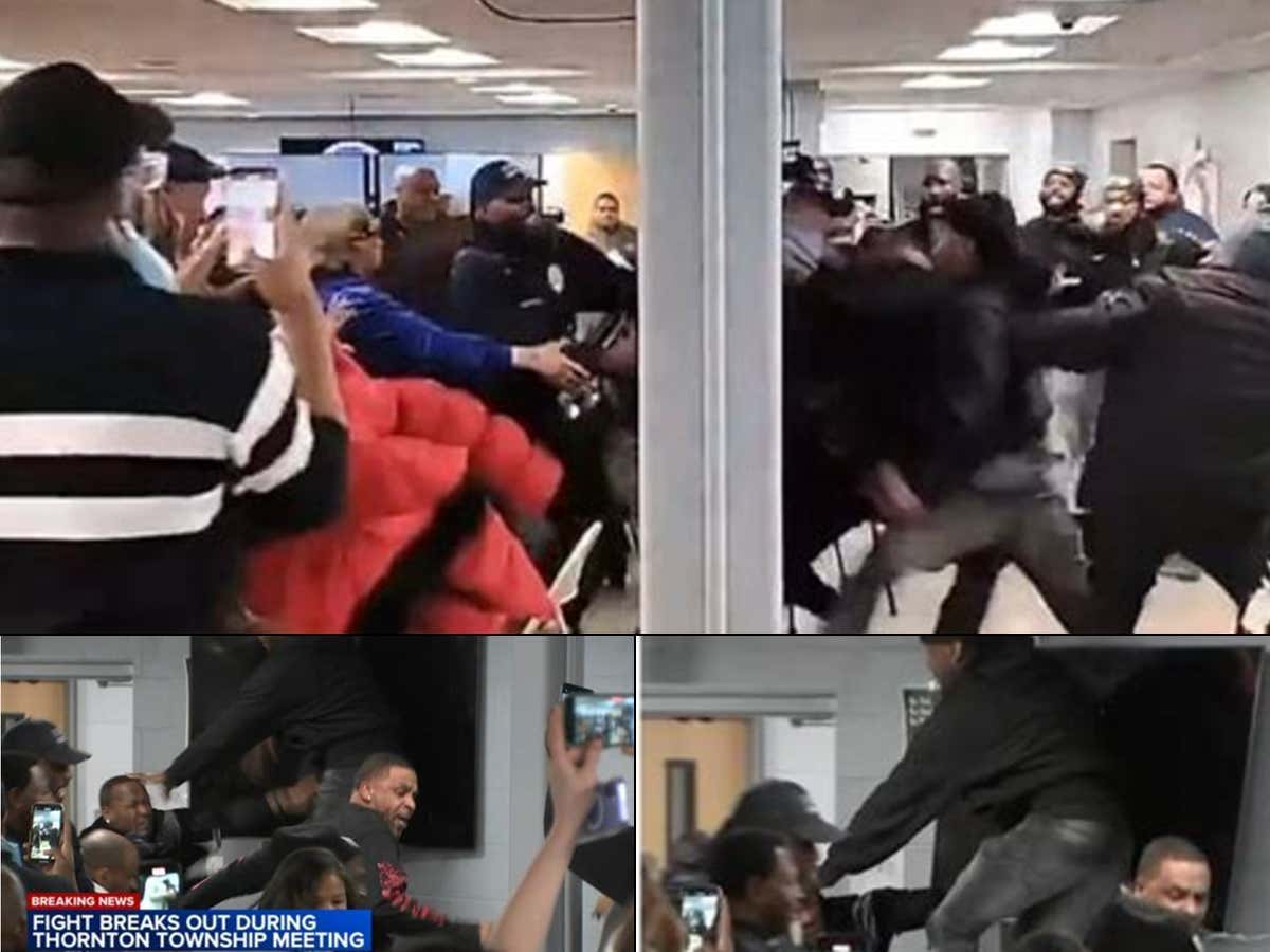Fight Breaks Out When Dolton, Illinois Mayor Tiffany Henyard and Her Boyfriend Attacked An Activist Who Insulted Her at a Community Meeting