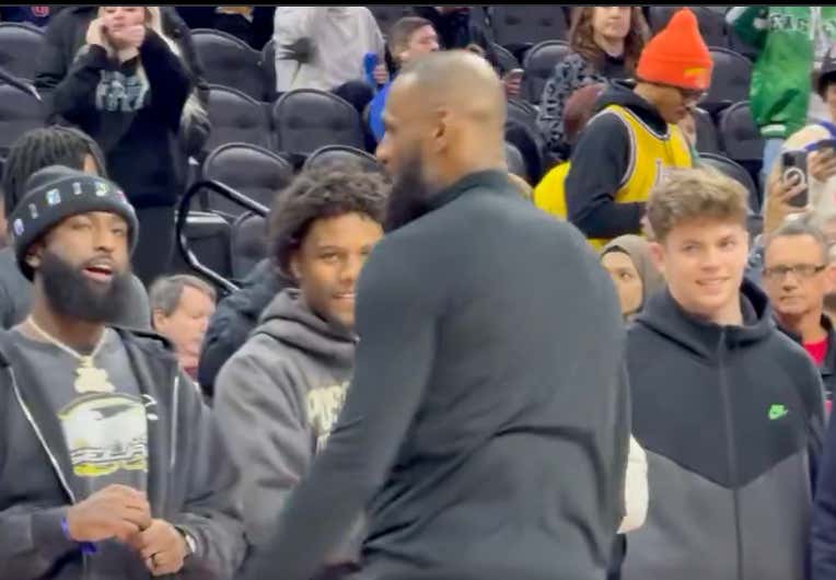 Cooper DeJean Is Going To Have To Win Super Bowl MVP Now After Getting Left Out Of LeBron Dapping Up A Bunch Of Eagles Sitting Courtside