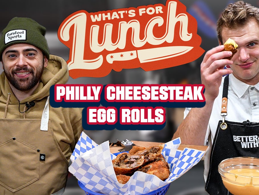 Making Philly Cheesesteak Egg Rolls For The Big Game | What's For Lunch Presented By Pepsi