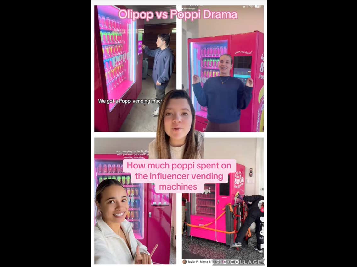 Drink Brand Poppi Is Getting Canceled for the Heinous Act of Sending Vending Machines to Influencers