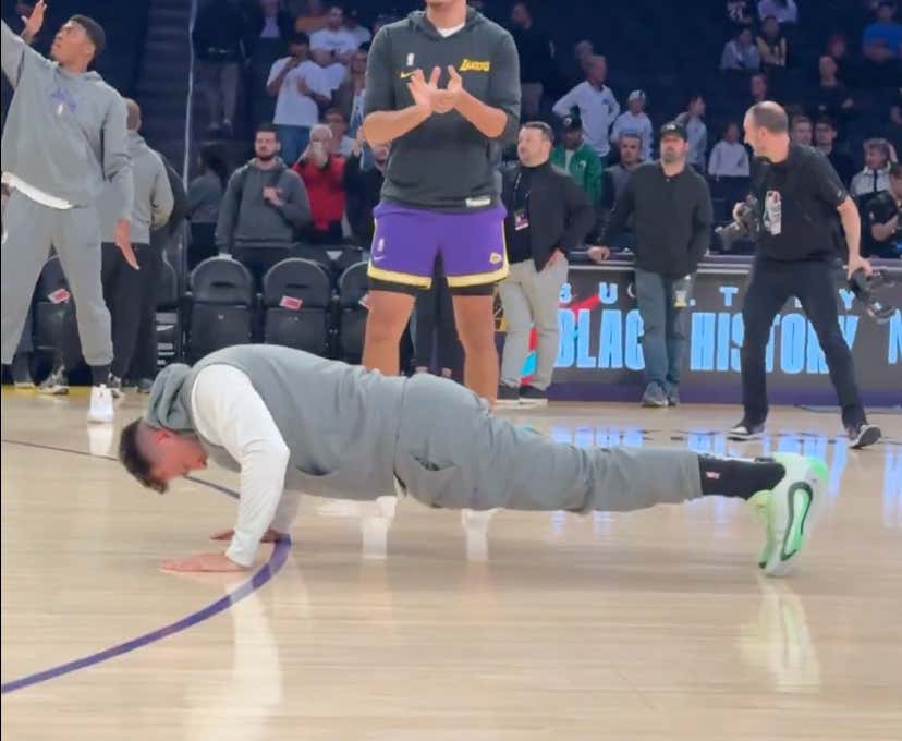 The Easiest Way For Luka Doncic To Beat The "Fat and Lazy" Allegations Is Ripping A Quick Set Of Push Ups During Warmups