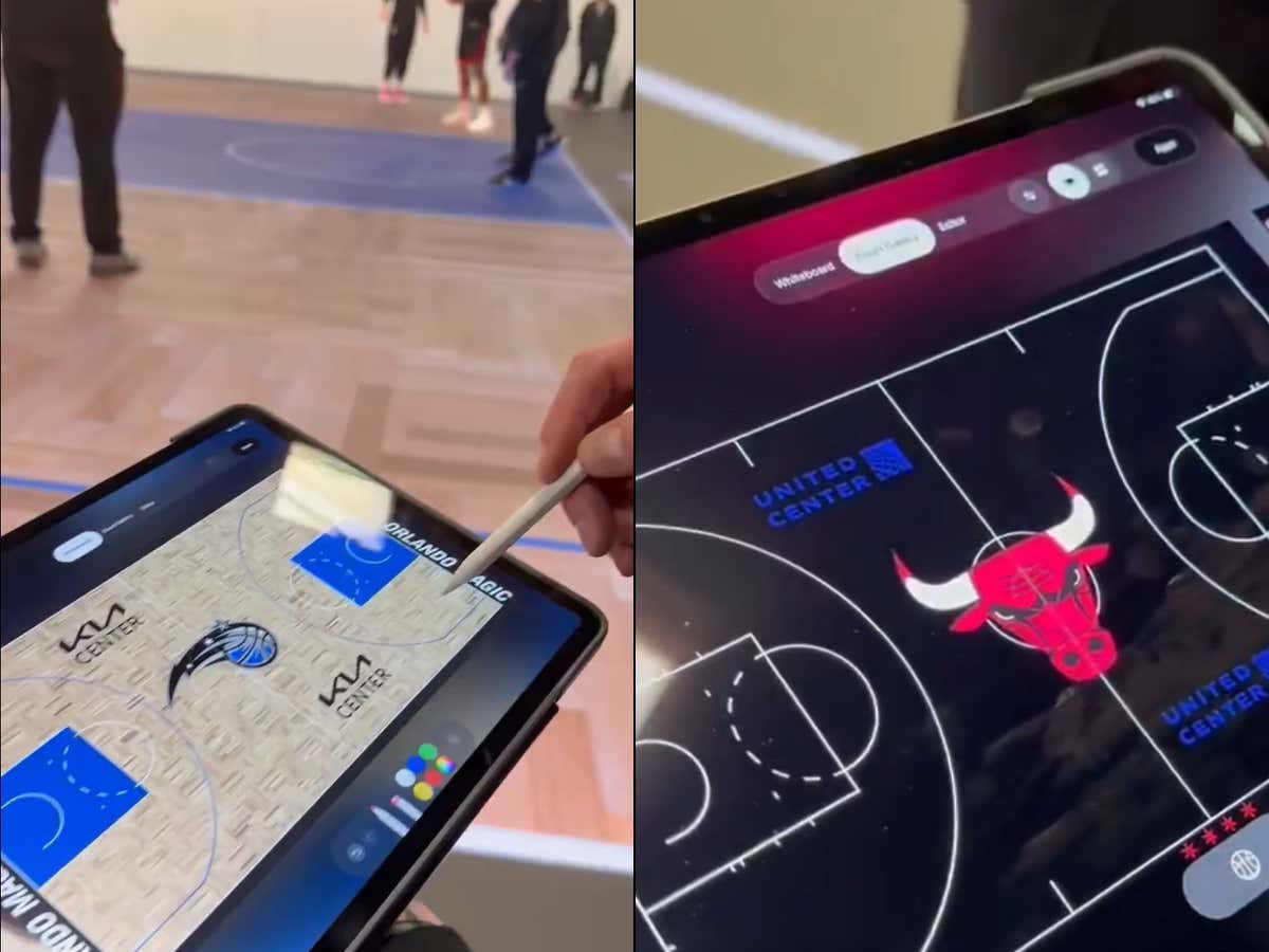 This Fully Customizable LED Glass NBA Practice Court Is Easily One Of The Coolest Things In Sports