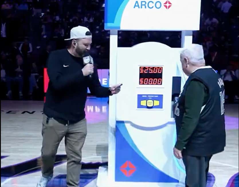 We Are All Witnesses: Sacramento Kings Fan Puts On Incredible Display Of Greatness At Gas Pump During This Halftime Promotion