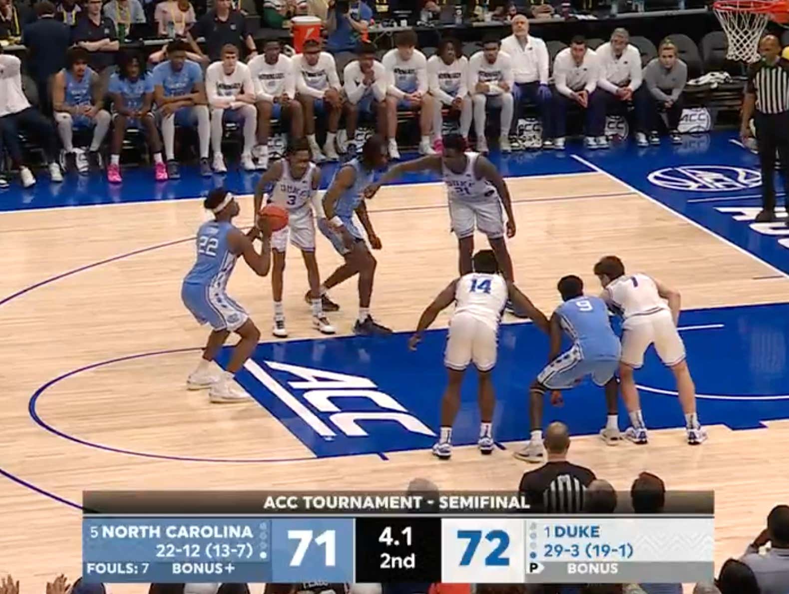 DO YOU MAKE THAT CALL AS A REF?! North Carolina Blows Comeback Vs Duke On Lane Violation Call In Final Seconds