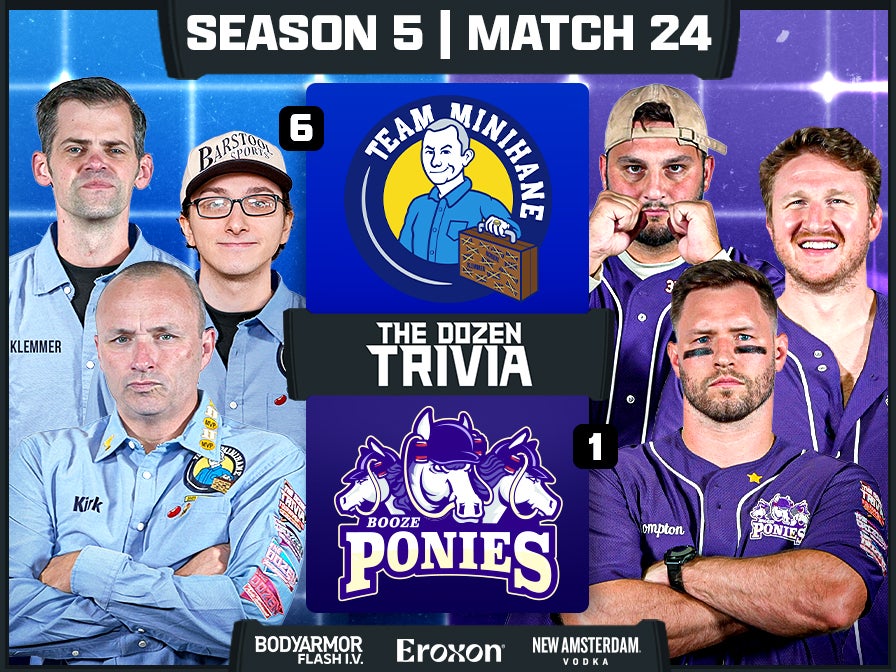Booze Ponies vs. Minihane for #1 | Match 24, Season 5 - The Dozen Trivia League