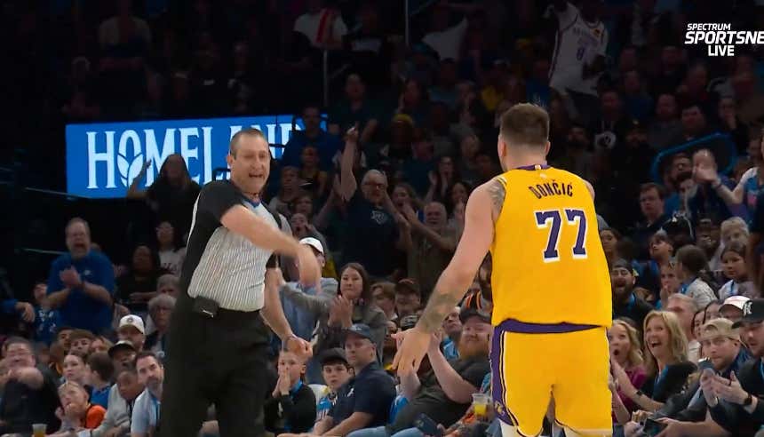 The Thunder Fan Who Baited Luka Doncic Into Getting Ejected Is A Hero, But It Was Also The Latest Example Of Why NBA Refs Are The Absolute Worst