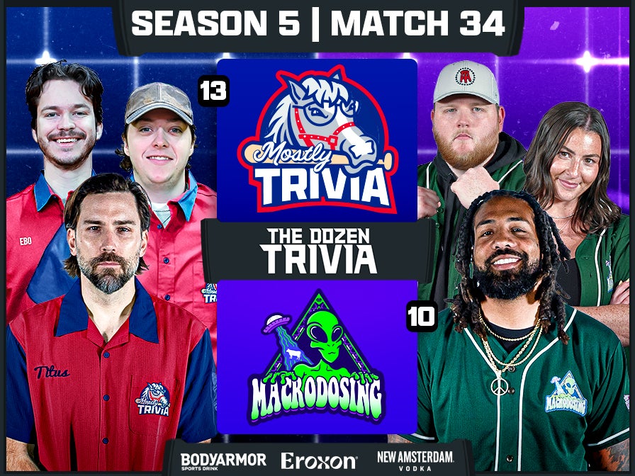 Macrodosing vs. Mark Titus & Mostly Trivia | Match 34, Season 5 - The Dozen Trivia League