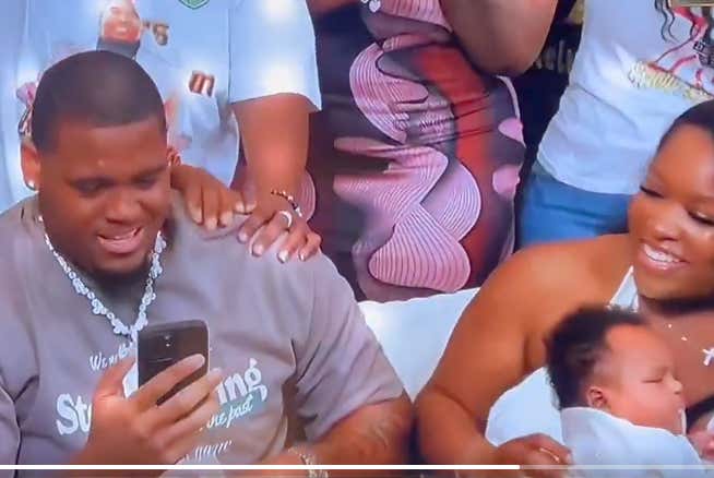 Tough Look: Kelvin Banks Gets Drafted By The Saints, His Son Promptly Throws Up All Over While On TV