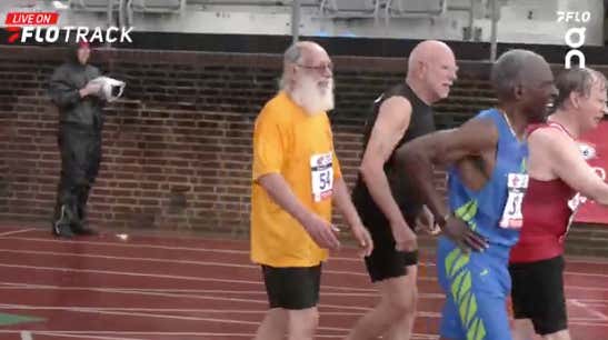 Hell Yeah: Nobody Rocks Harder Than The Fellas In The 80+ Division 100m At The Penn Relays