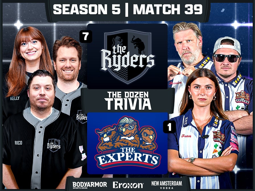 Fran, Brandon, PFT & The Experts vs. The Ryders | Match 39, Season 5 - The Dozen Trivia League