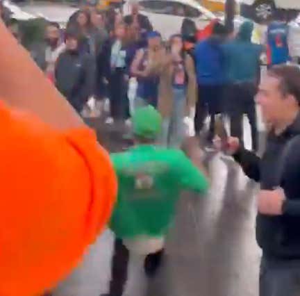Brutal Night: Celtics Fan Watches His Team Choke Away Game 1, Gets Booted From MSG Party, Falls And Busts His Ass In Front Of Knicks Fans Going Nuts