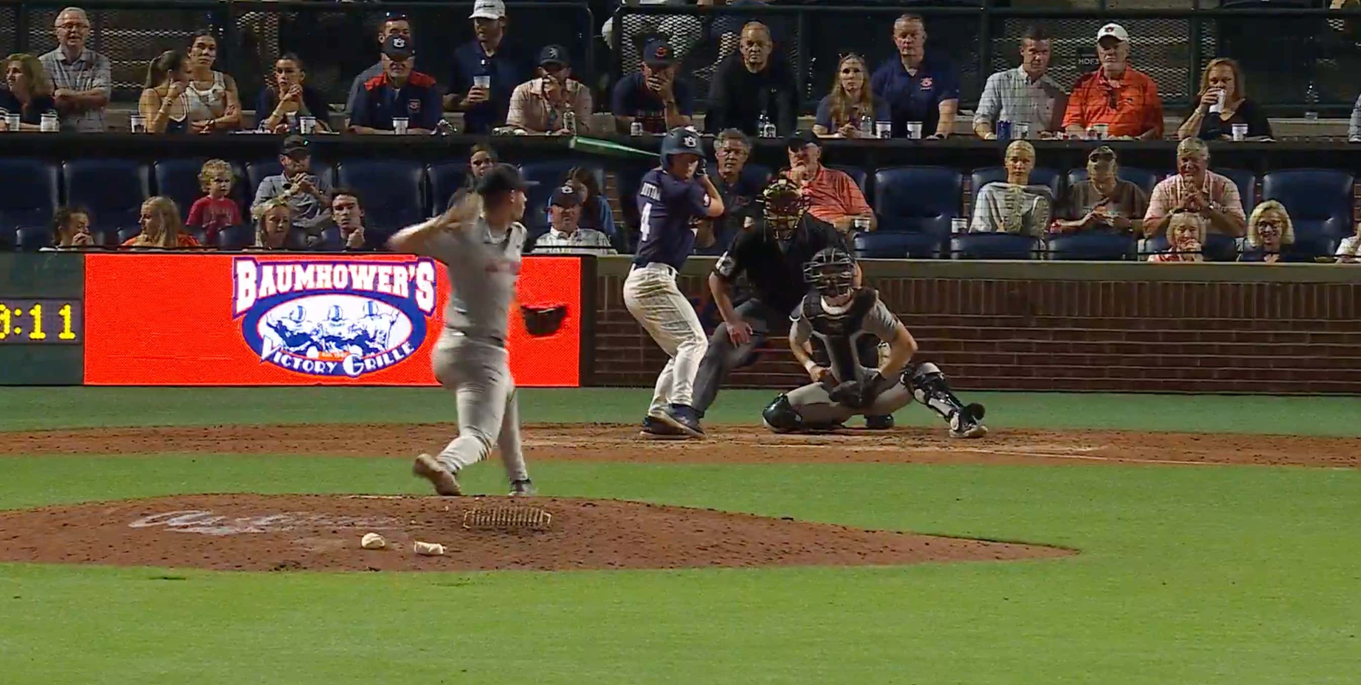 Auburn D3 Transfer and First Base Coach Andrew Dutton Got Into the Game on Senior Day and Launched a Home Run in His Only At-Bat of the Season