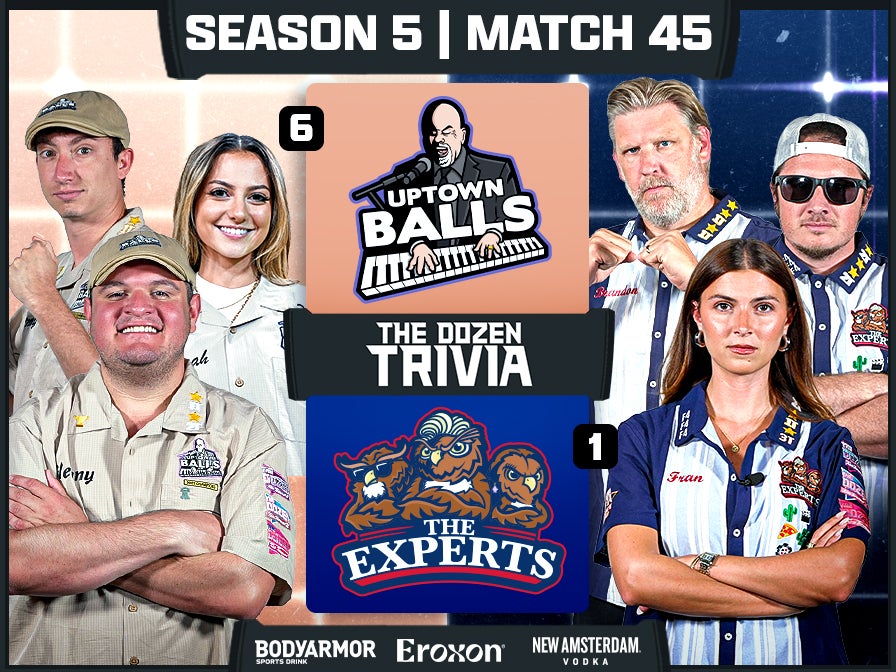 Fran, Brandon, PFT & Experts vs. Uptown Balls | Match 45, Season 5 - The Dozen Trivia League