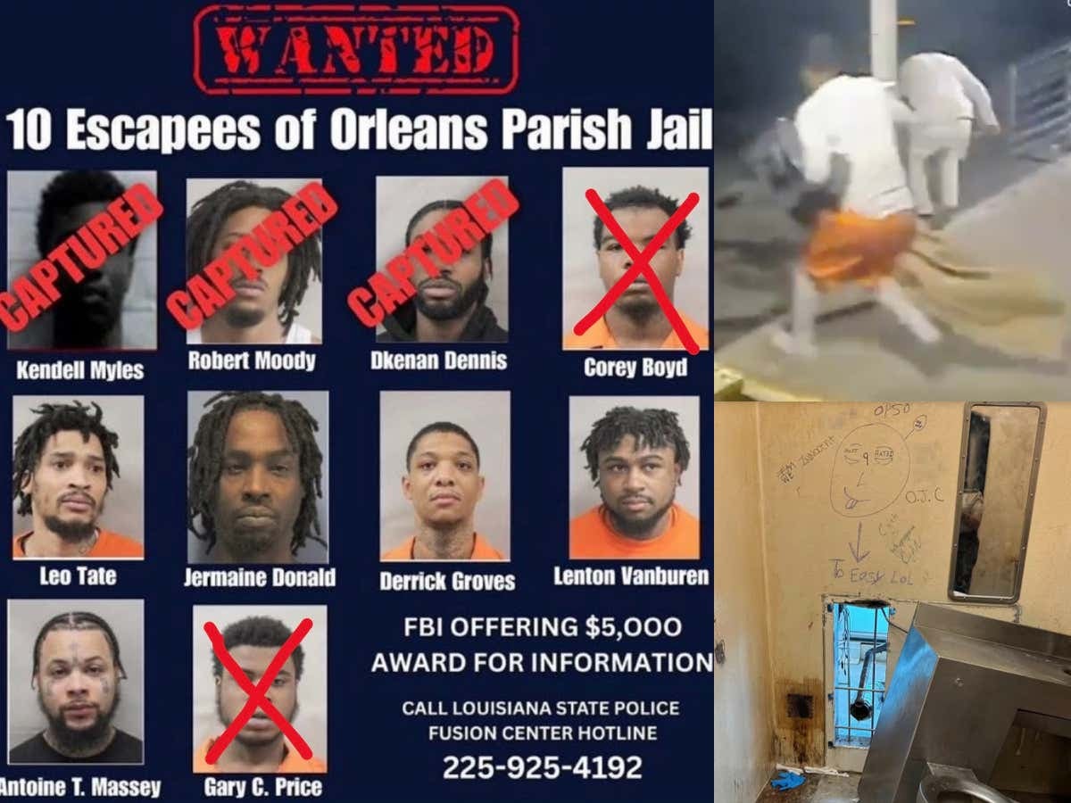 UPDATE: New Orleans Prison Break – 2 More Prisoners Have Been Caught, 5 Remain On The Run, New Orleans Has Identified The Inside Man Who Helped Them Escape