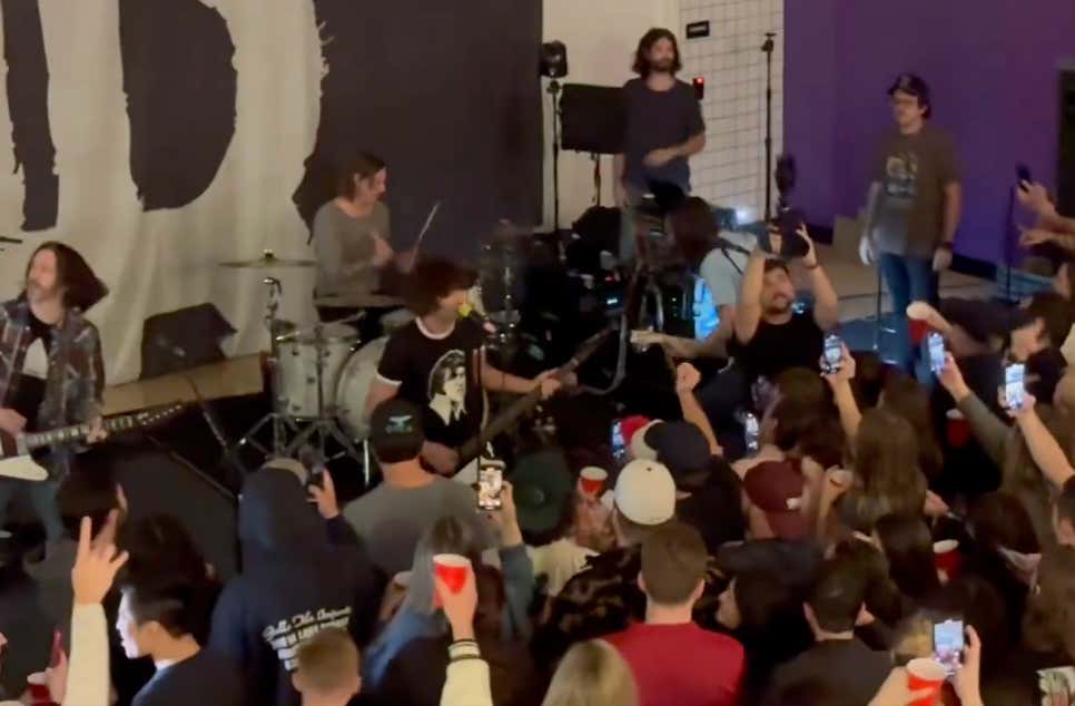 The All-American Rejects Are Currently Ripping It Up At Barstool Chicago HQ