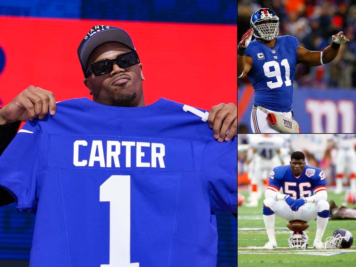 There's No Way Abdul Carter Can Be A Bust After Watching The Giants Bring In Justin Tuck And Lawrence Taylor To Teach Him How To Be A Star