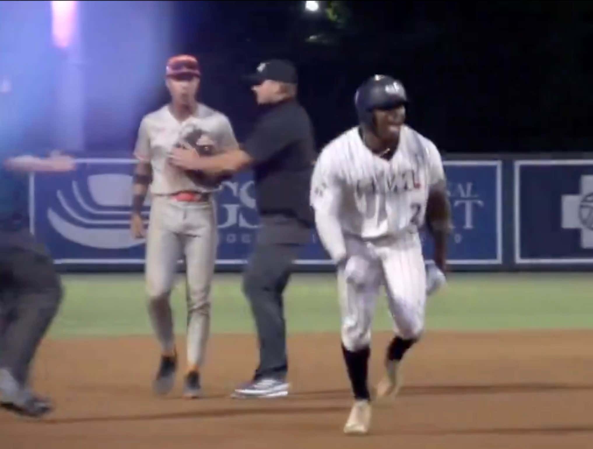 Coaches Ejected, Teams Pulled Off The Field, The Mother Of A Player Kicked Out For Jumping On Top Of The Dugout. The Samford Vs Mercer Game Was Madness Following A Massive Home Run