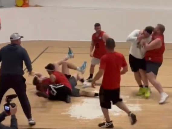You're Never Going To Believe This, But Kirk Minihane's Basketball Team Got Into A Full On Bench-Clearing Brawl During Their Scrimmage Last Night
