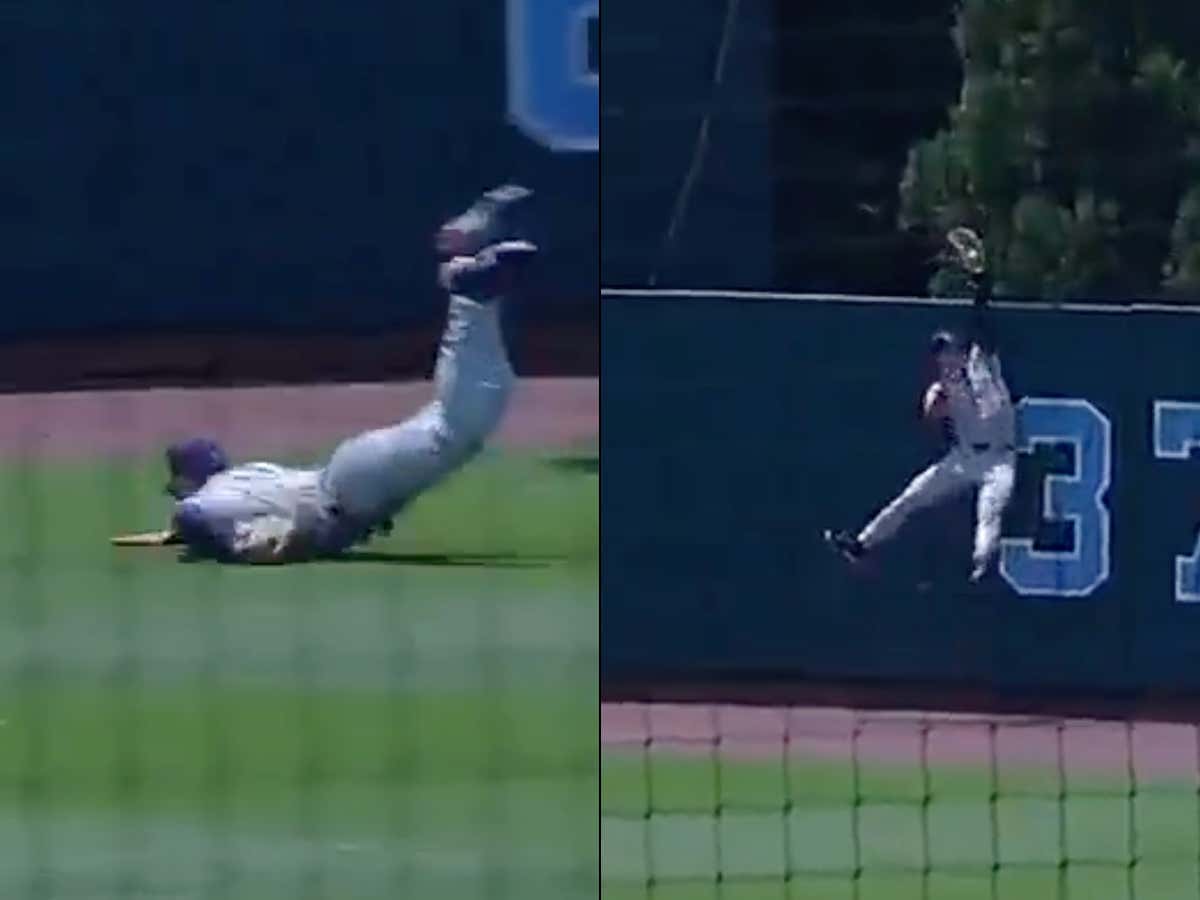 Arizona CF Aaron Walton Made Two of the Best Catches You're Going To See in Back-To-Back At-Bats
