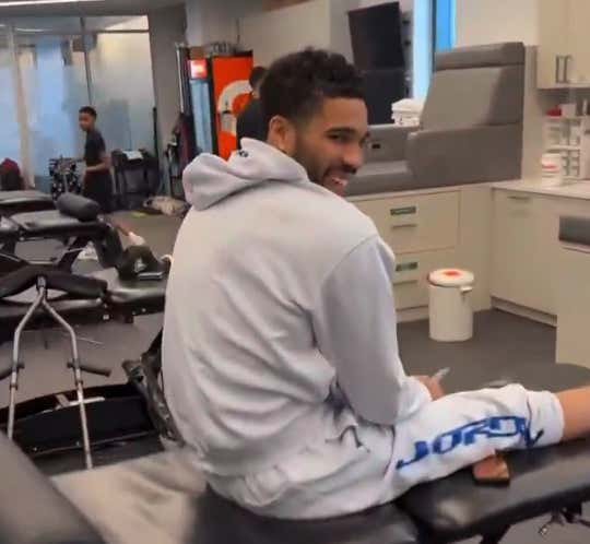 The Latest Bit Of Copium Has Dropped As Jayson Tatum Is Already Rehabbing At The Celtics Practice Facility