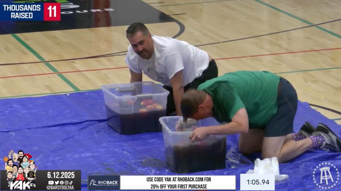 We Just Wrapped An All-Time Yak With Random Feet, Whipped Cream, Bobbing For Apples, And So Much Flour