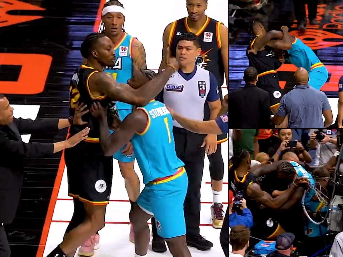 Dwight Howard And Lance Stephenson Made Their Big 3 Debut By Getting Into A Fight That Carried Into The Crowd