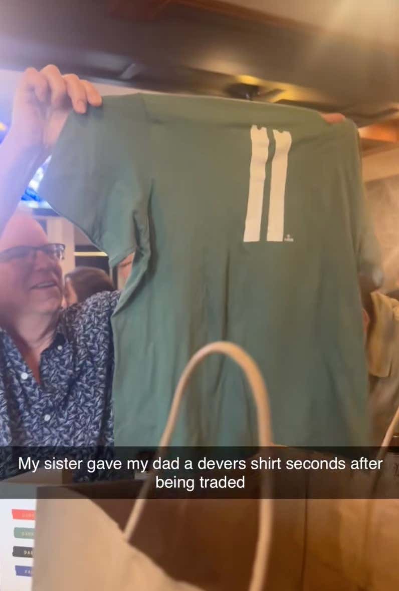 Thoughts and Prayers to This Dad Who Opened a Rafael Devers Jersey for Father's Day Seconds After Devers Had Been Traded
