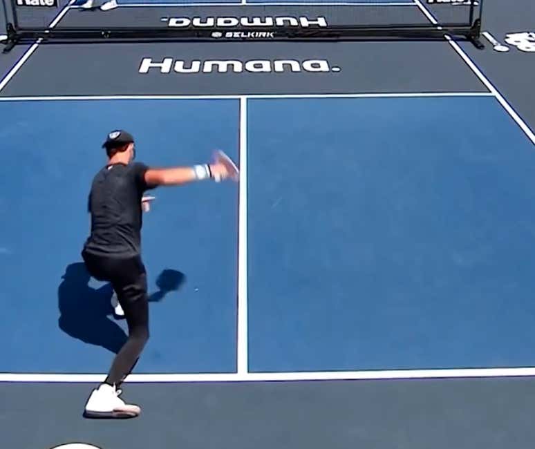 Pickleball Player Finds Out The Hard Way That Pickleball Paddles Are Way More Difficult To Smash Than Tennis Rackets