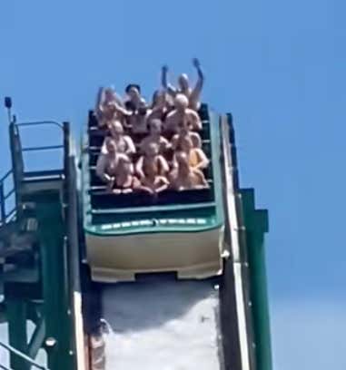 This Girl Filming Has No One But Herself To Blame For Getting Absolute Soaked By A Water Ride