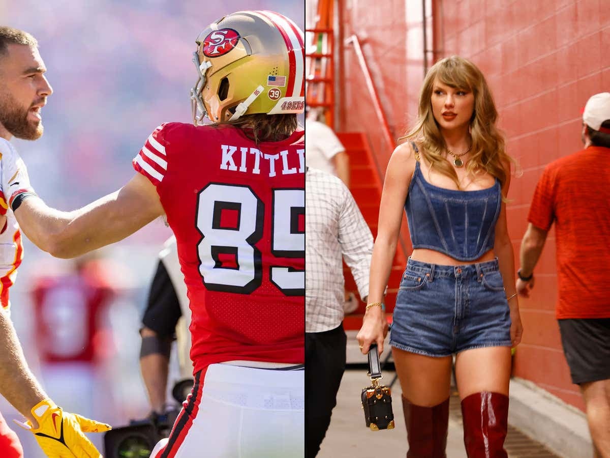 Watch: Adam Schefter Is Reporting Taylor Swift & George Kittle Absolutely CRUSHED Singing 'Love Story' Together At Tight End University