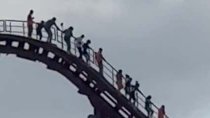 New Fear Unlocked: Riders At The New Sirens Curse Coaster At Cedar Point Had To Take The Stairs Down The Track After A Malfunction