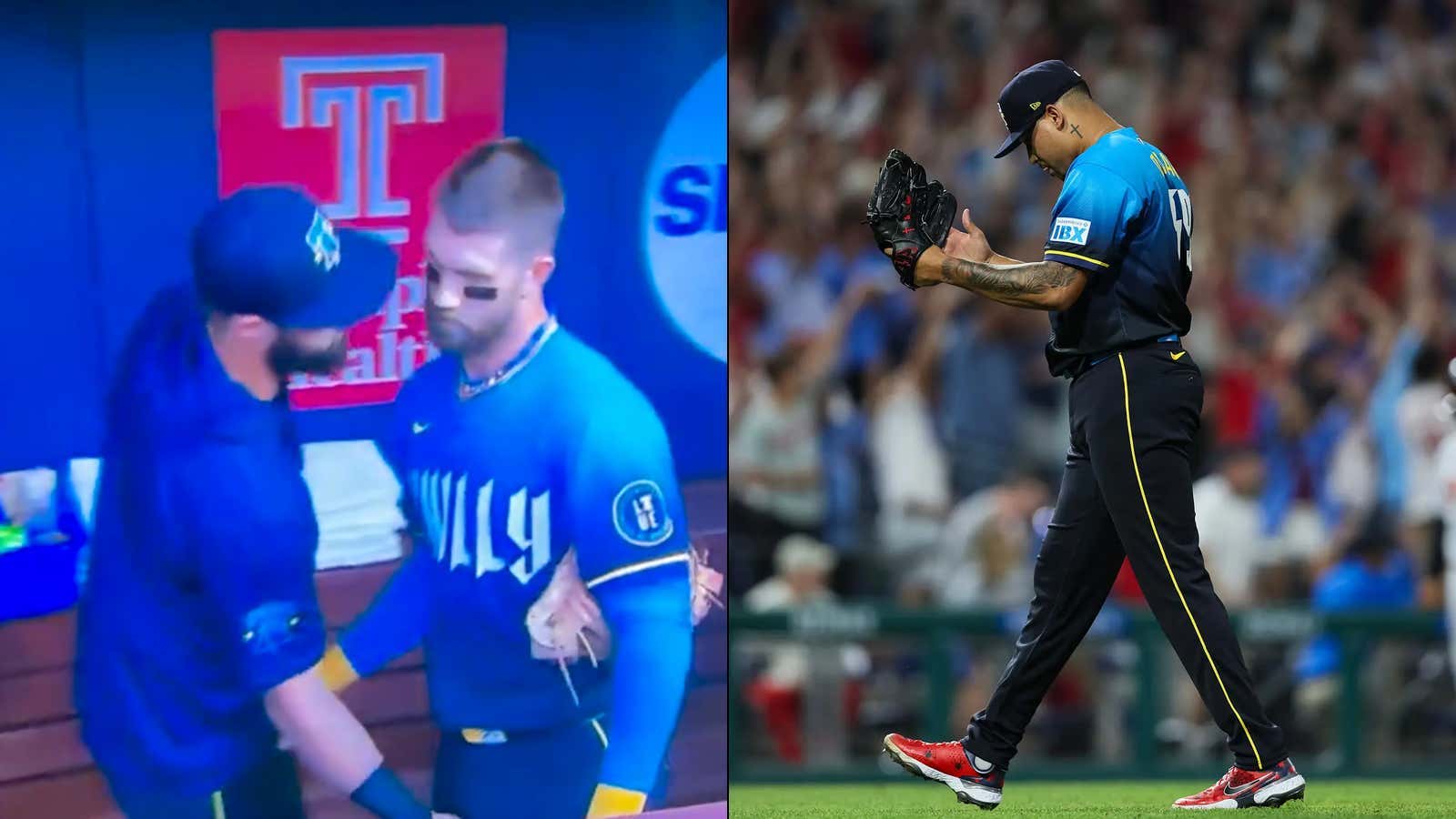 The Only Thing More Electric Than Jhoan Duran's Debut With The Phillies Was This New "Sack Grab" Celebration Between Bryce Harper And Weston Wilson