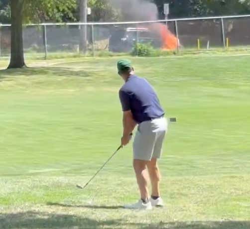 The Perfect Conditions For Golfing In Philly Always Include Sirens Blaring And The Smell Of A Car Engulfed In Flames