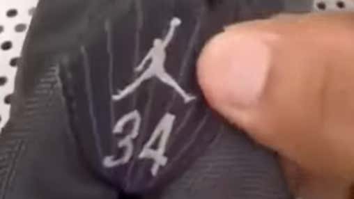 It Appears A Guy Found A Pair Of Player Exclusive Jordan's Worn By Ray Allen At A Goodwill Store