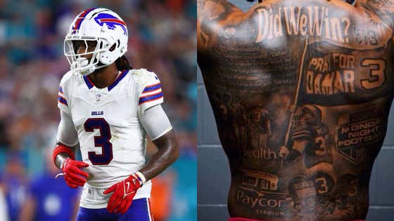 "Did We Win?" - Damar Hamlin Has Gotten a FULL Back Tattoo So He Can Remember When He Almost Died On The Football Field