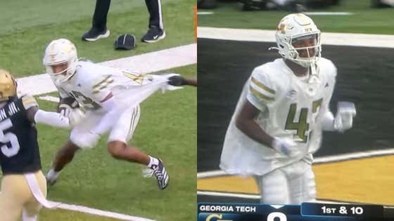 Get a Load of This Georgia Tech Punt Returner's Gigantic Ass Jersey