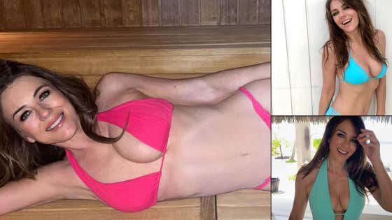Elizabeth Hurley Wore Her BEST Bikini For A Heartwarming Tribute Post To Summer Ending. But Bad News, Turns Out She's Dating Billy Ray Cyrus? WHOA.
