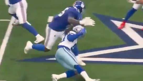 Giants LT James Hudson Getting Called For 4 Penalties And Giving Up A Sack On The Opening Drive Of The Cowboys Game Was One Of The Most Impressive Performance You'll Ever See