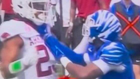 The Refs In Memphis Arkansas Did Not Call This Offensive Pass Interference But If You Can Believe It Actually Called It Defensive Pass Interference