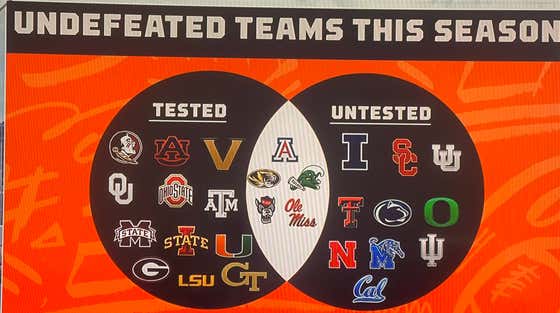 ESPN's Graphic Of Undefeated Teams This Season That Are "Tested And Untested" May Be The Most Confusing Image Of All Time