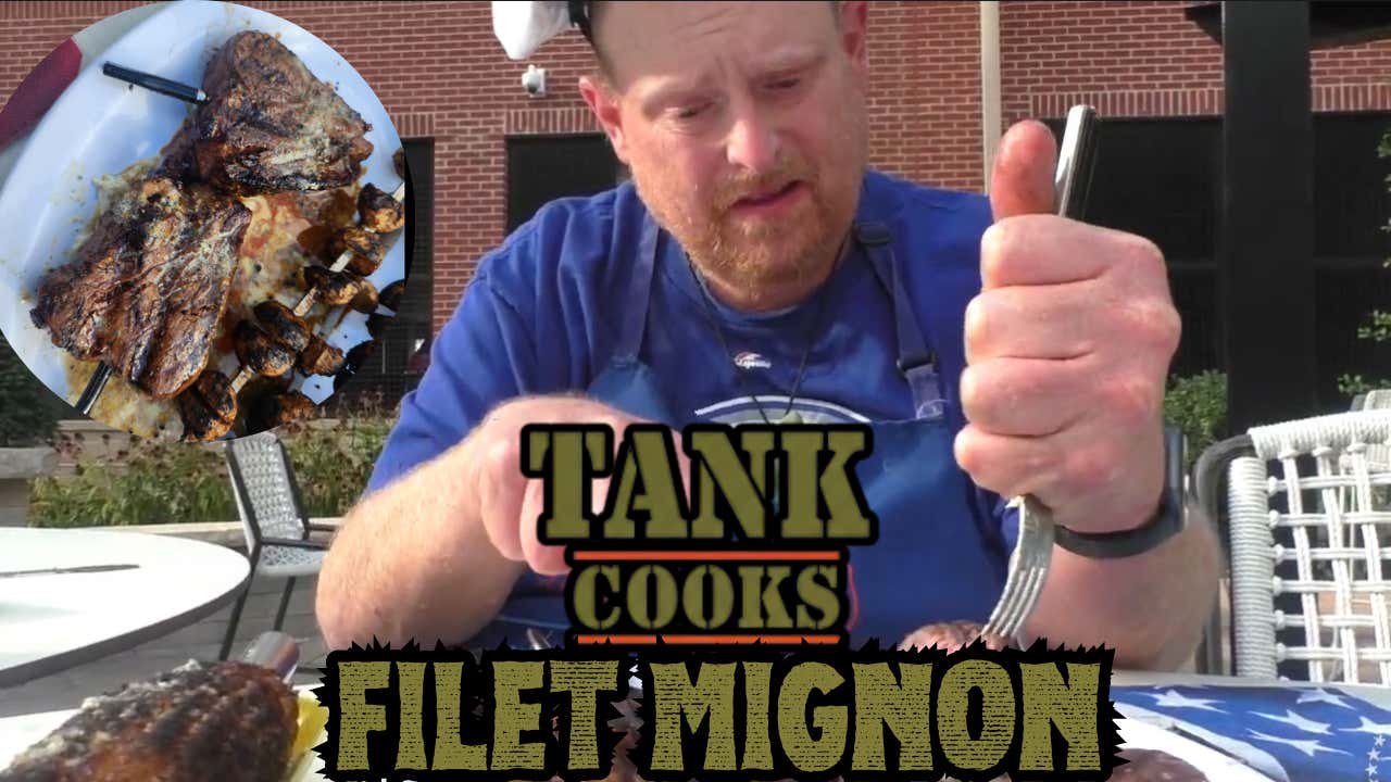 Tank Cooks Grilled Filet Mignon