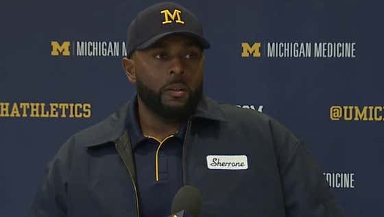Sherrone Moore Showing Up To His Press Conference In A Blue Collar Costume To Show His Team They Gotta "Get Back To Work" Might Be The Corniest Move A Head Coach Has Ever Pulled