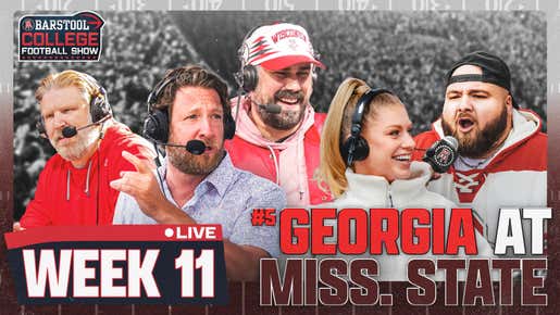 LIVE FROM STARKVILLE, MS FOR #5 GEORGIA VS. MISSISSIPPI ST | Barstool College Football Show Week 11