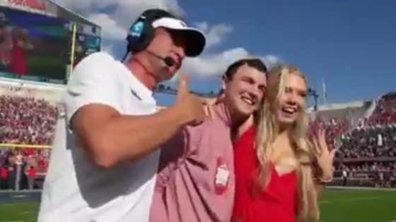 Lane Kiffin Continues To Be The Best, Photobombs A Proposal On The Field