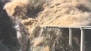 We've Got WILD Video of a Massive Bridge in China Collapsing a Month After it Was Opened