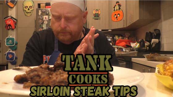 Tank Cooks Beef Sirloin Bites with Garlic Butter Potatoes