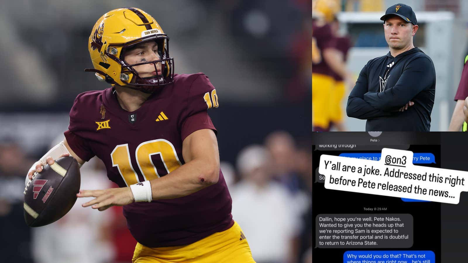 "Y'all Are A Joke" – On3 Reports Arizona State QB Sam Leavitt Is "Doubtful" To Return To Arizona State Next Season, Sam Leavitt's Brother Immediately Calls On3's Reporting "A Joke"