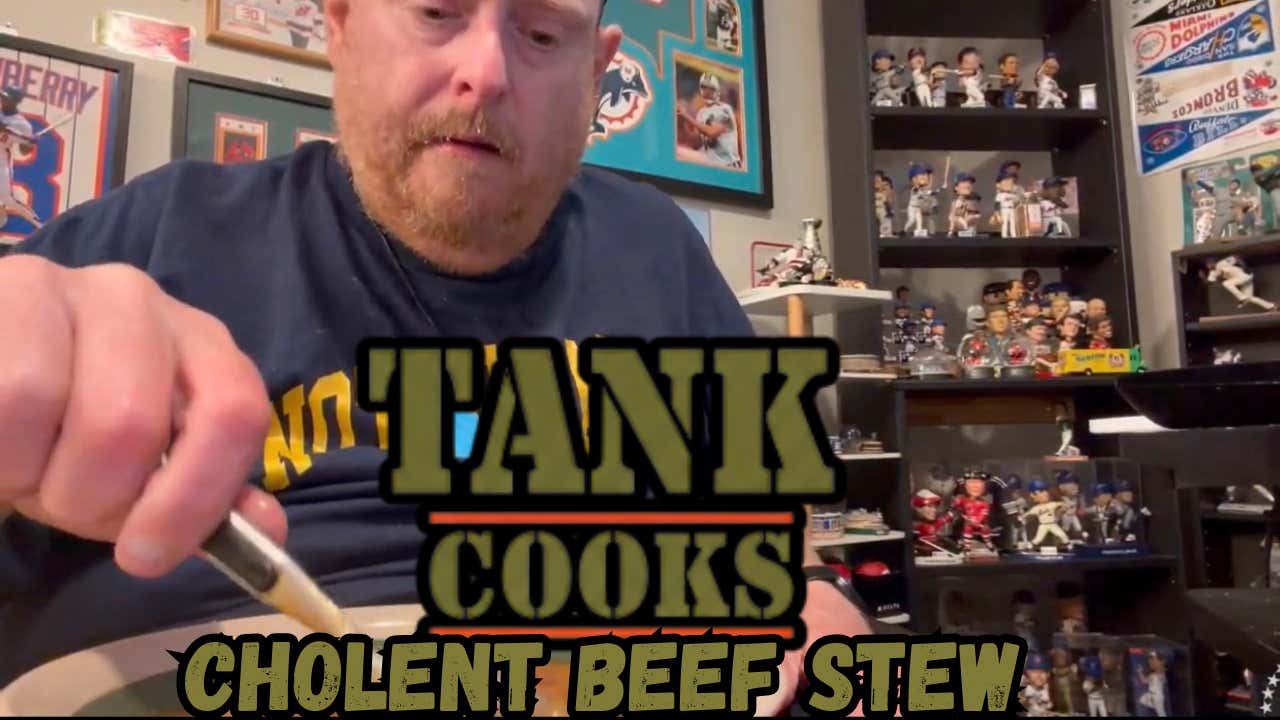 Tank Cooks Cholent--Beef Stew