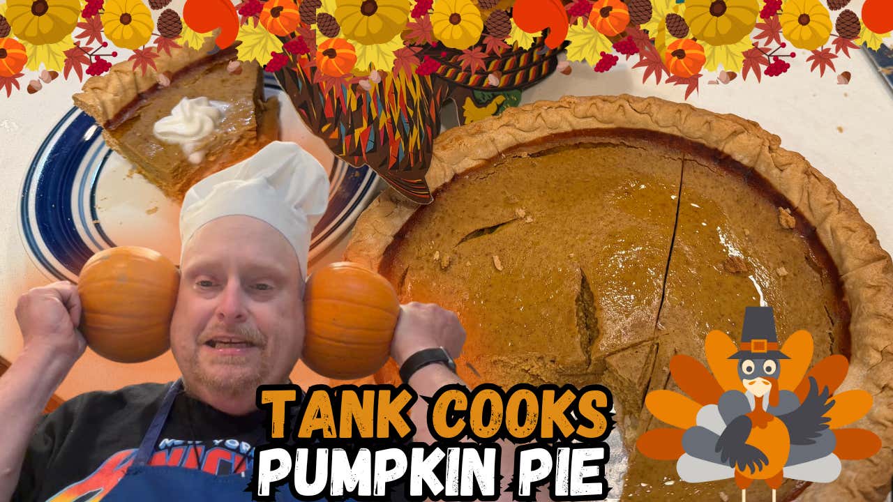 Tank Cooks Pumpkin Pie from scratch